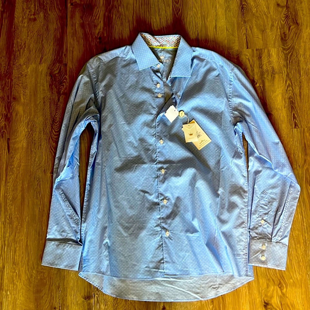 Bertigo Blue Dress Shirt Mens Large